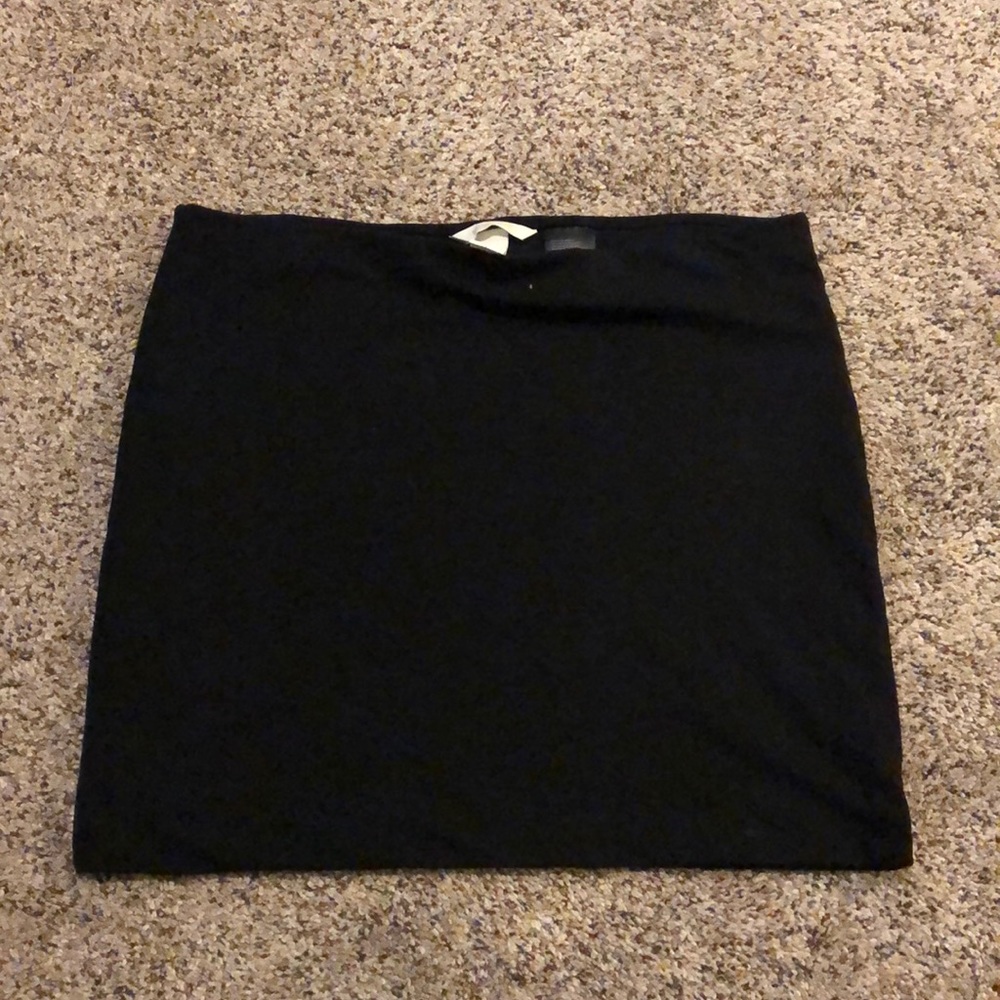 Black mini skirt